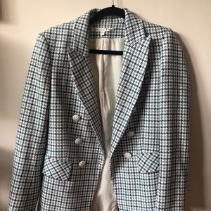 Veronica Beard Fun Houndstooth Blazer